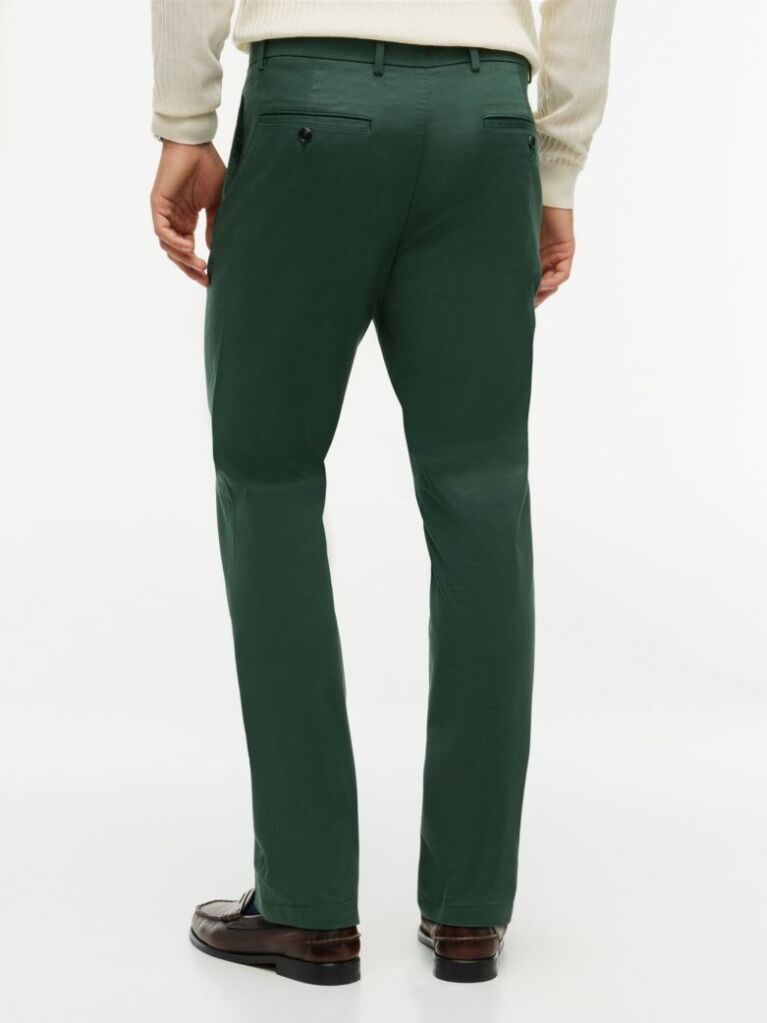 Verde Pantaloni Chino Cu Imprimeu Bleecker Slim  Barbati