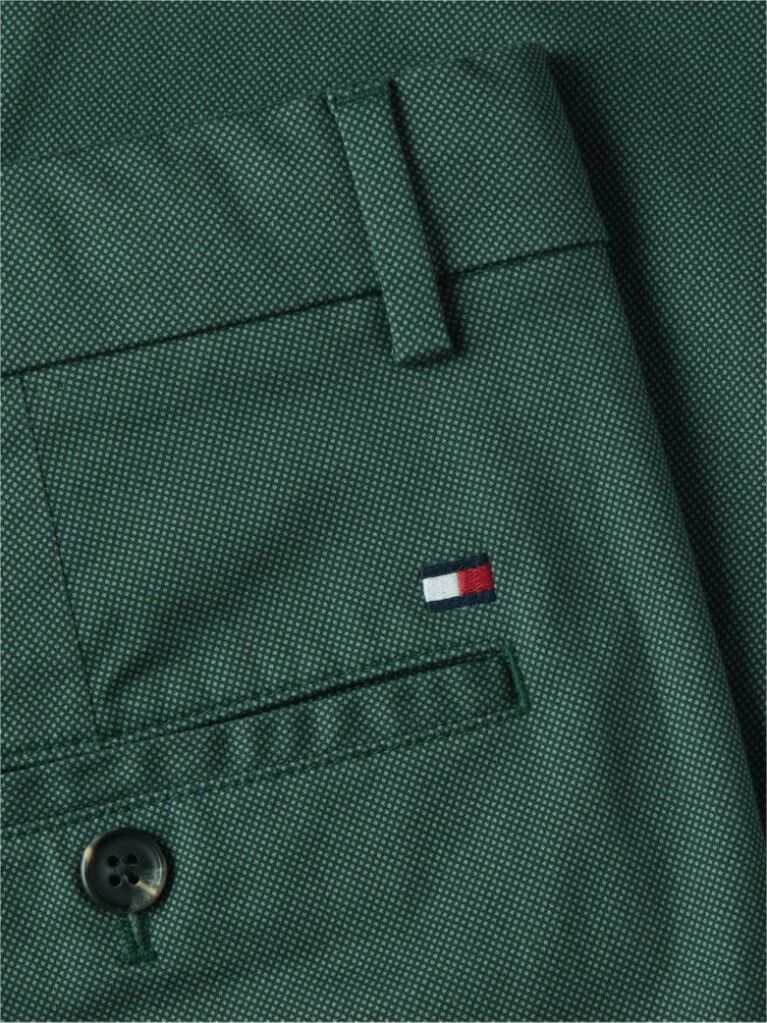 Verde Pantaloni Chino Cu Imprimeu Bleecker Slim  Barbati