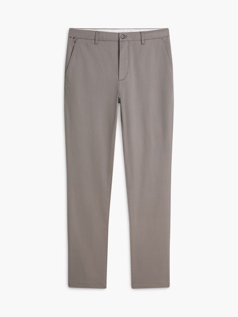 Gri Pantaloni Chino Cu Imprimeu Bleecker Slim  Barbati