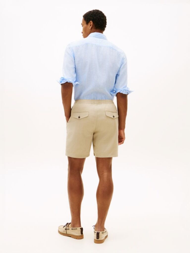 Khaki Dover Pantaloni Scurti Chino Din Amestec De In 8"  Barbati