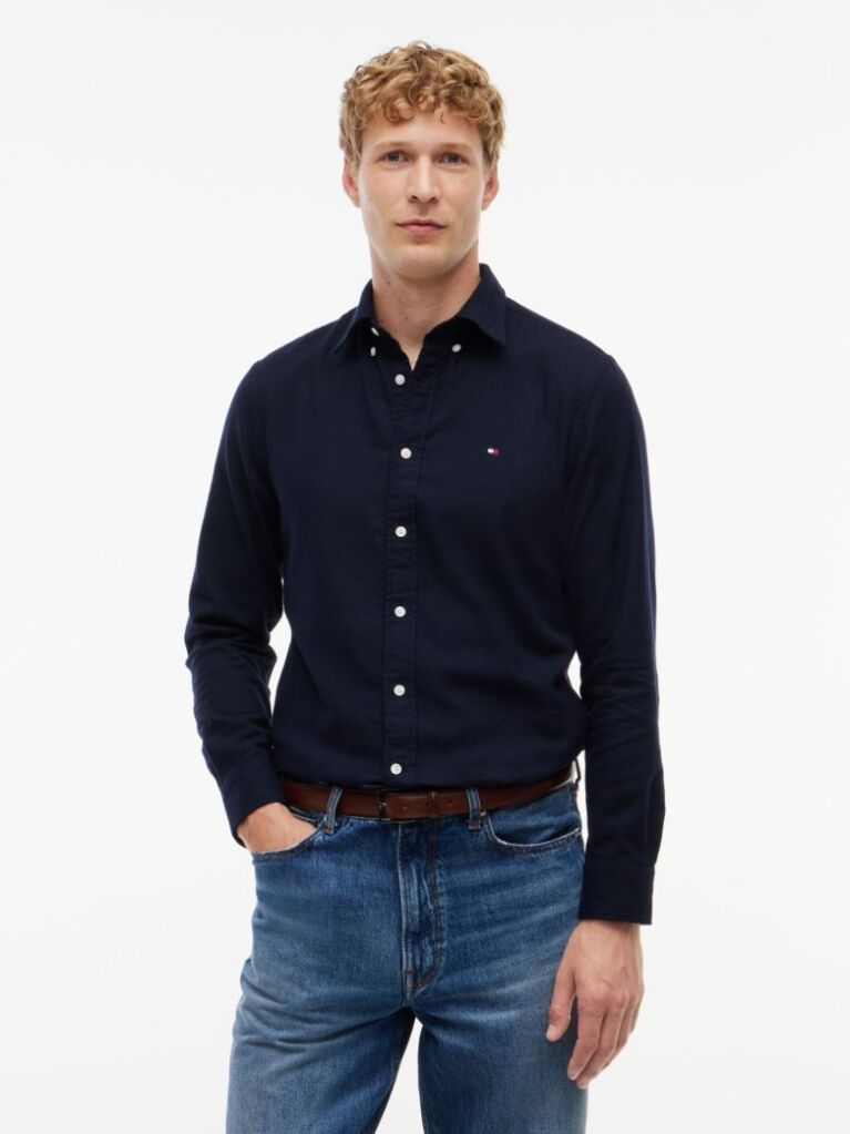 Blue Camasa Button-Down Cu Croiala Regular  Barbati