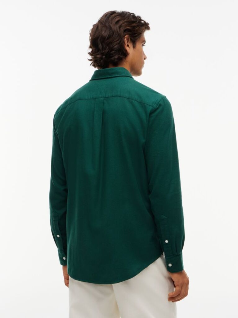 Verde Camasa Button-Down Cu Croiala Regular  Barbati