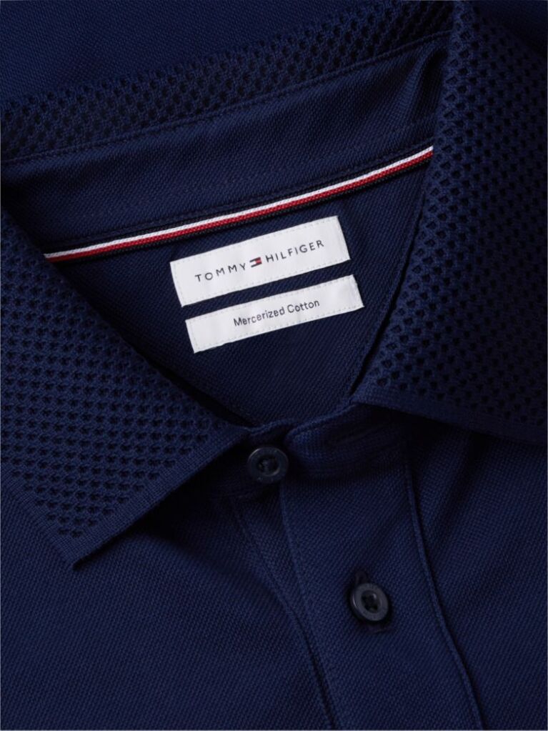 Blue Polo Cu Maneca Lunga Si Croiala Regular  Barbati
