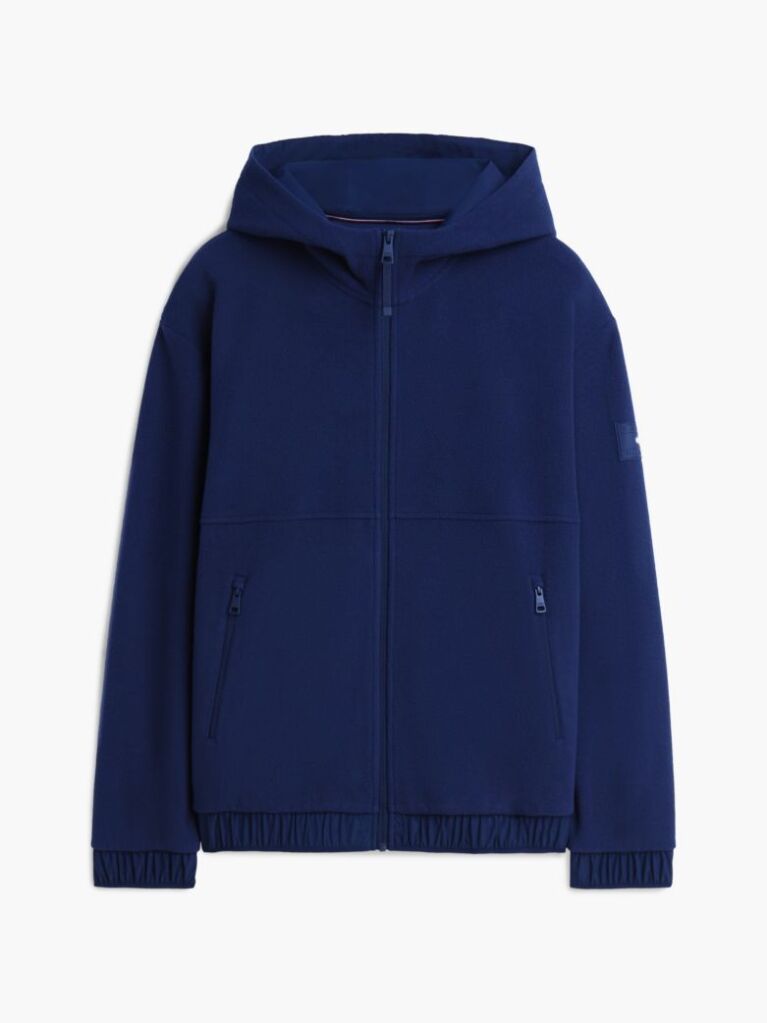 Blue Hanorac Fleece Performance Cu Croiala Lejera Si Fermoar  Barbati
