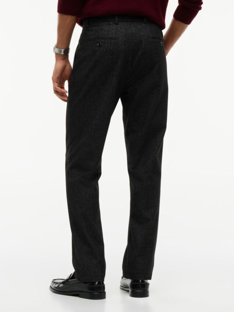 Negru Pantaloni Chinos Denton Cu Croiala Dreapta  Barbati