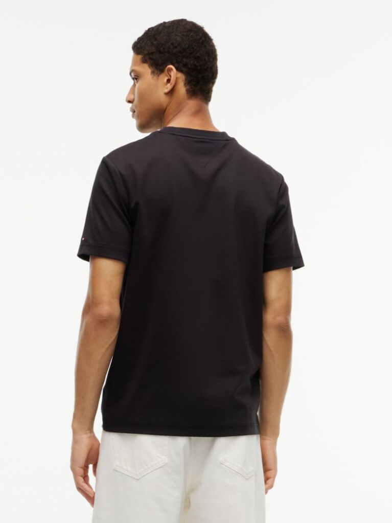 Black Logo Interlock Knit T-Shirt  Men