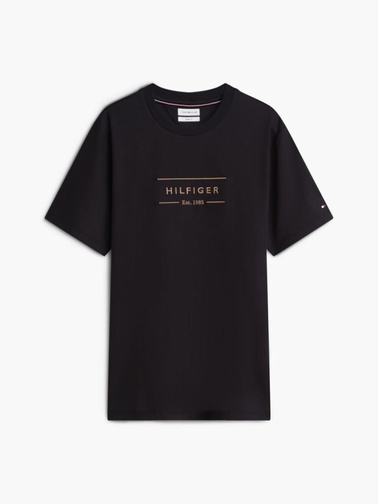 Black Logo Interlock Knit T-Shirt  Men