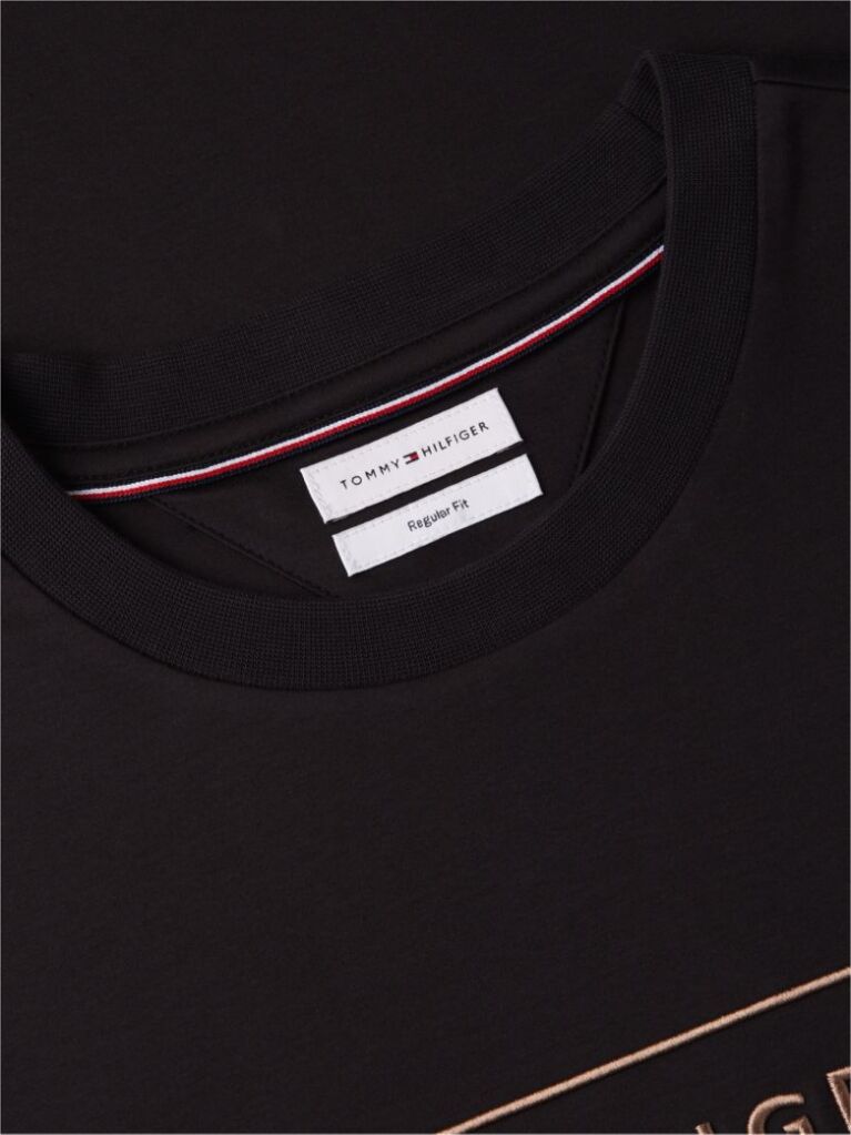 Black Logo Interlock Knit T-Shirt  Men