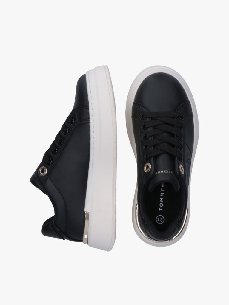 Negru Sneakers Cu Sireturi TH Monogram  Fete