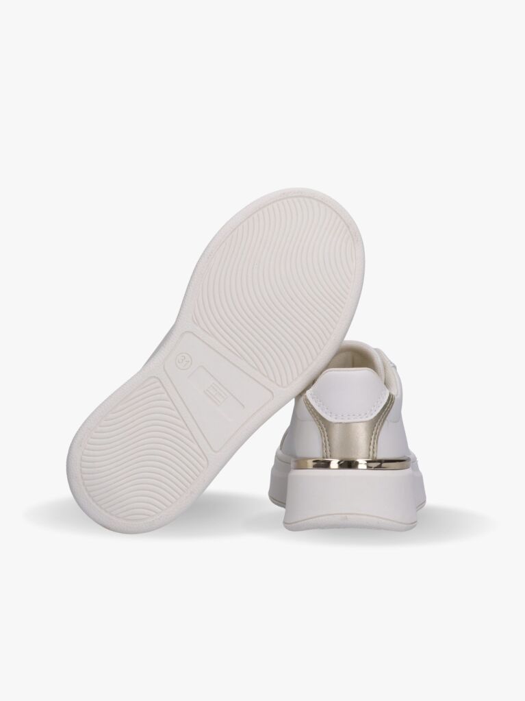 White TH Monogram Metallic Trim Sneakers  Girls