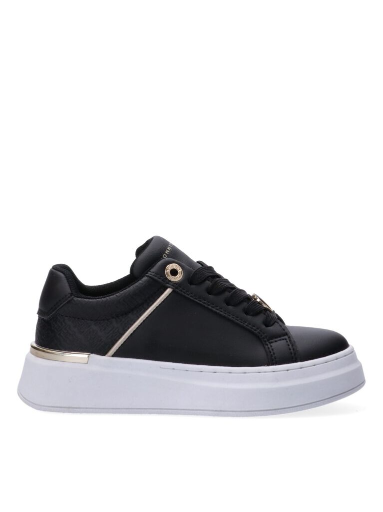 Negru Adidasi Cu Cordon Charm Si Monograma TH  Fete