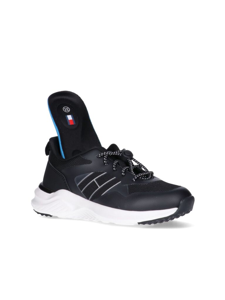 Negru Sneakers Cu Sireturi Low Cut  Copii unisex