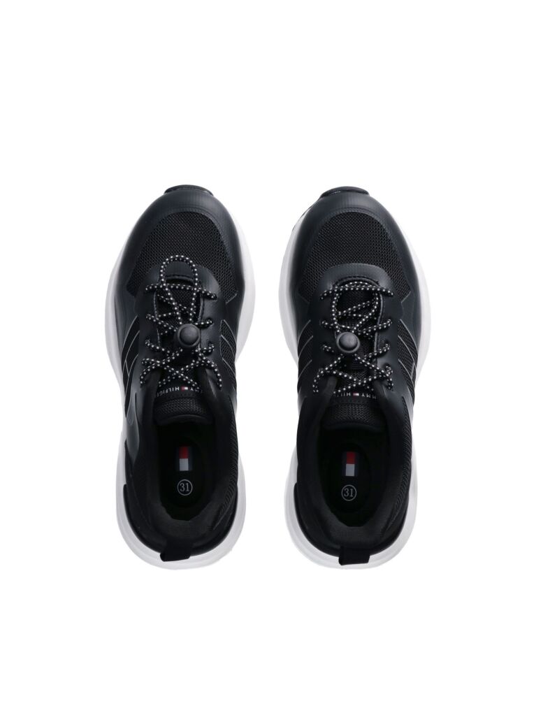 Negru Sneakers Cu Sireturi Low Cut  Copii unisex