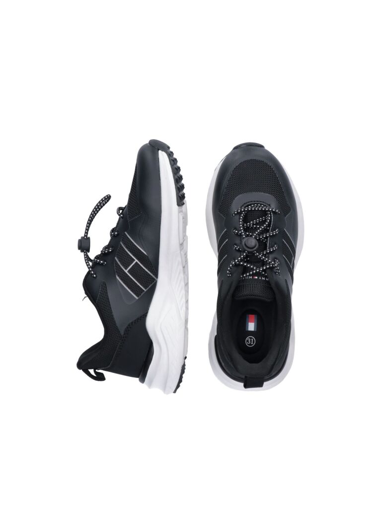 Negru Sneakers Cu Sireturi Low Cut  Copii unisex