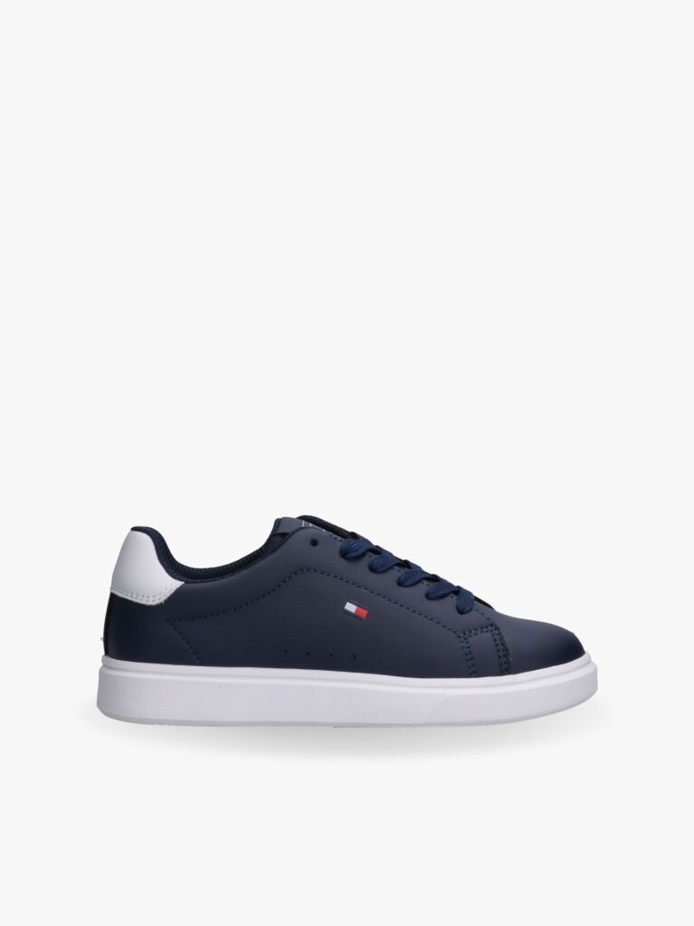 Blue Sneakers Cu Sireturi Si Steag Brodat  Copii unisex