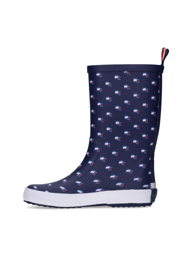 Blue Cizme De Ploaie Cu Flag  Copii unisex