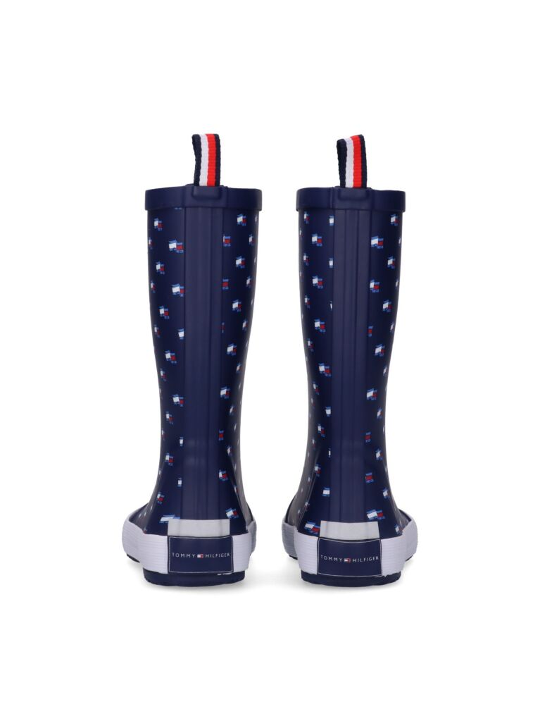 Blue Cizme De Ploaie Cu Flag  Copii unisex