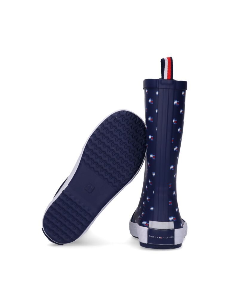 Blue Cizme De Ploaie Cu Flag  Copii unisex