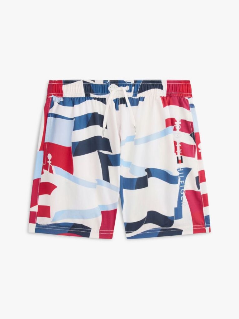 Multi Original Print Mid Length Swim Shorts  Boys