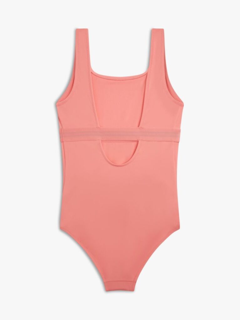 Roz Costum De Baie Original Cu Decolteu Patrat   Fete
