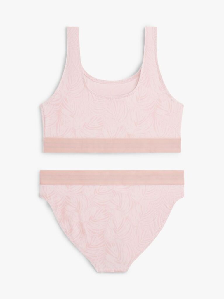 Pink Original Logo Print Bralette Bikini Set  Girls