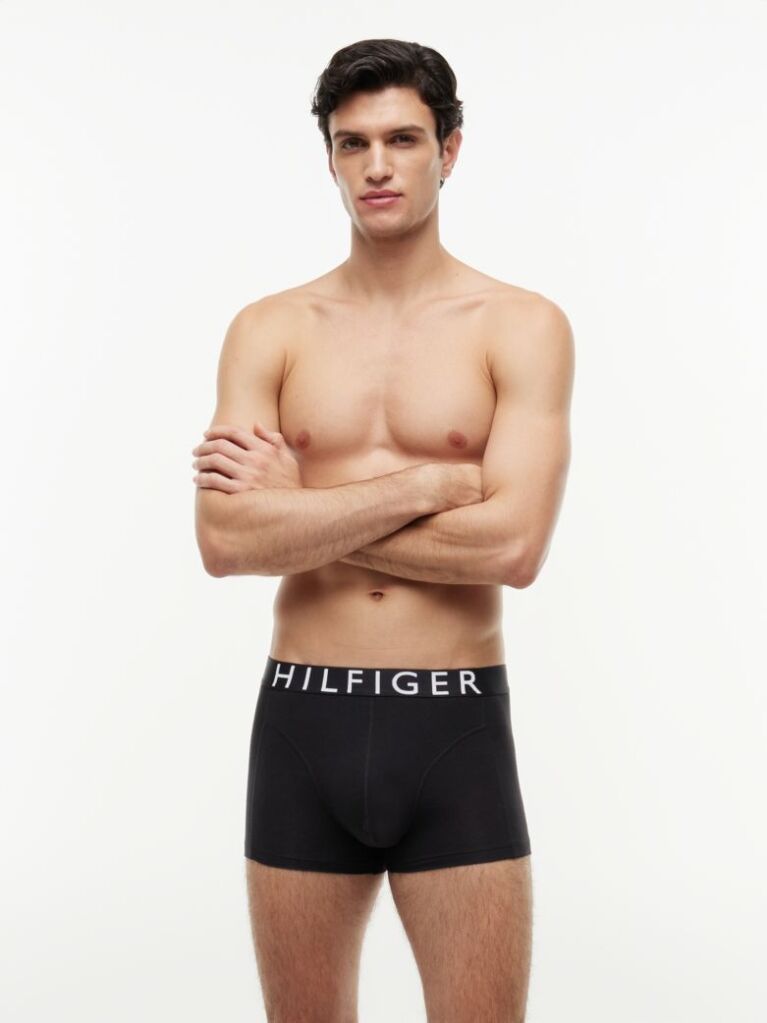 Black 3-Pack Logo Waistband Trunks  Men