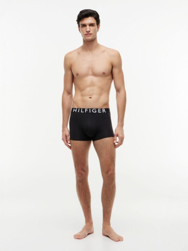 Black 3-Pack Logo Waistband Trunks  Men