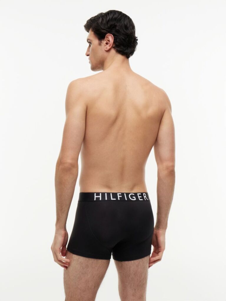 Black 3-Pack Logo Waistband Trunks  Men