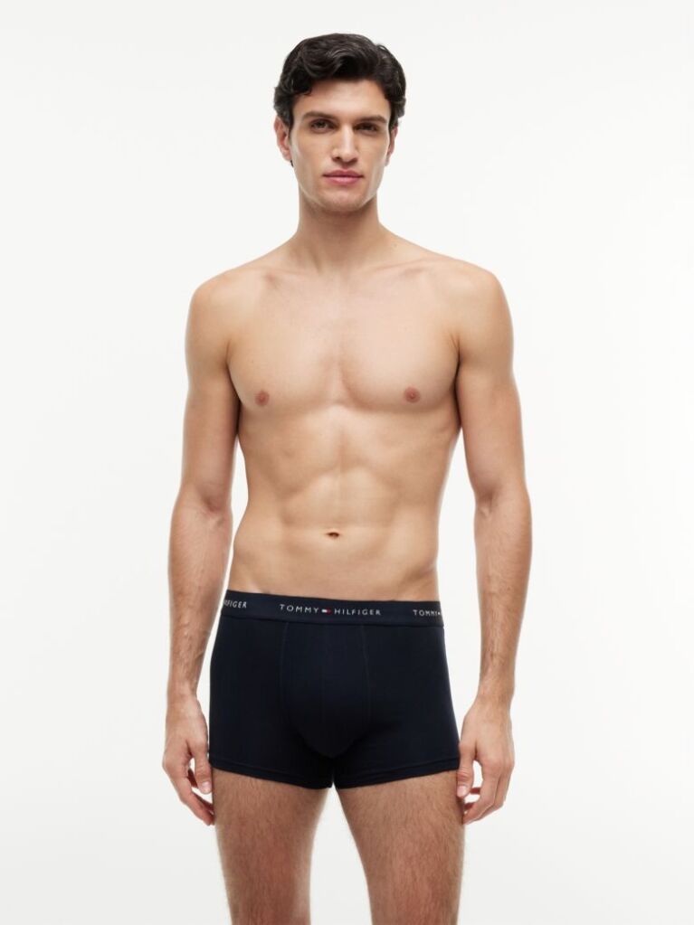 Multi 3-Pack Signature Repeat Logo Waistband Trunks  Men