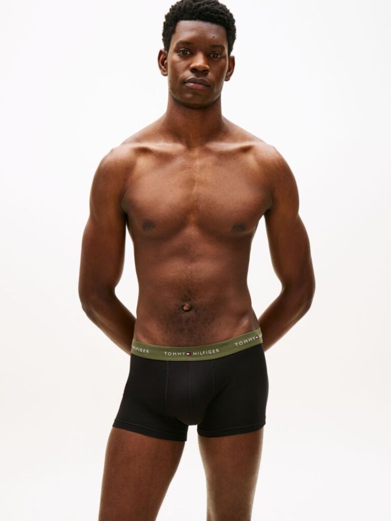 Multi 3-Pack Signature Repeat Logo Waistband Trunks  Men