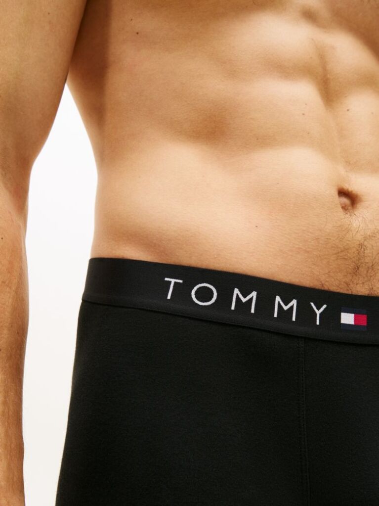 Black 3-Pack TH Original Logo Waistband Trunks  Men