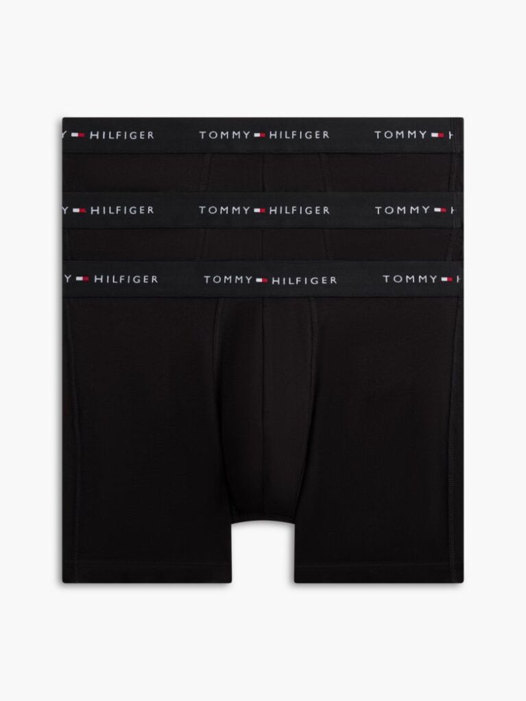 Black 3-Pack Logo Waistband Trunks  Men