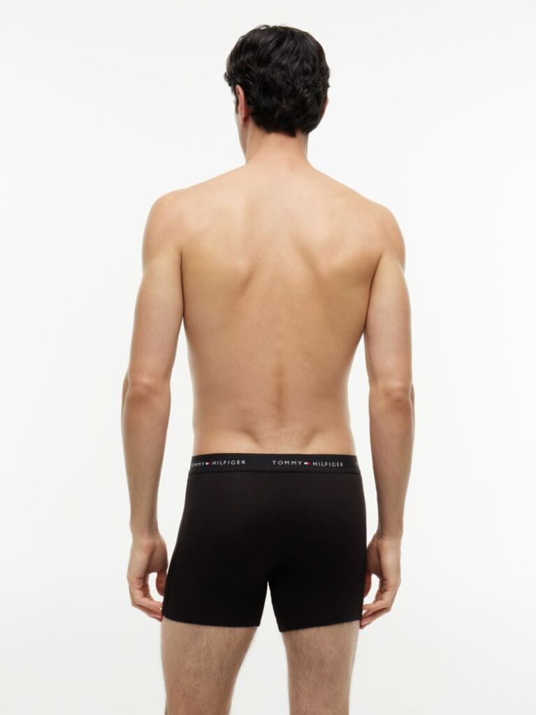 Black 3-Pack Logo Waistband Trunks  Men