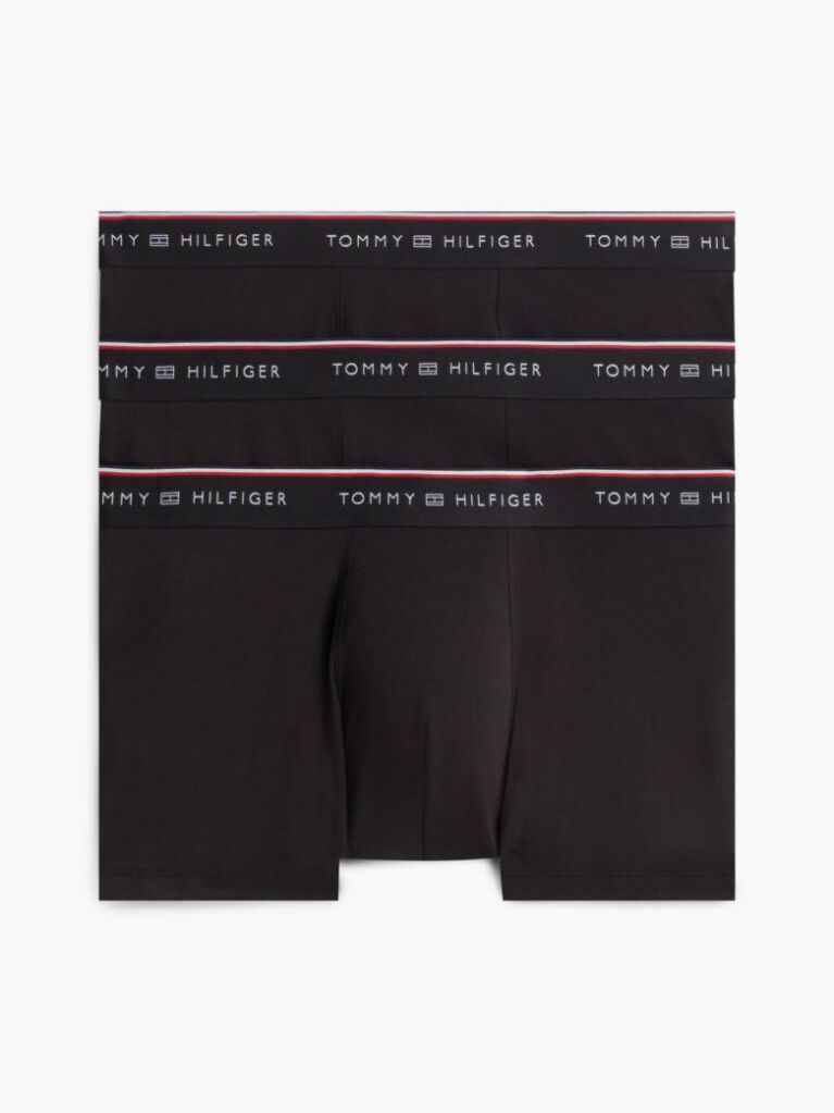 Negru 3-Pack Boxeri Cu Logo Pe Talie  Barbati