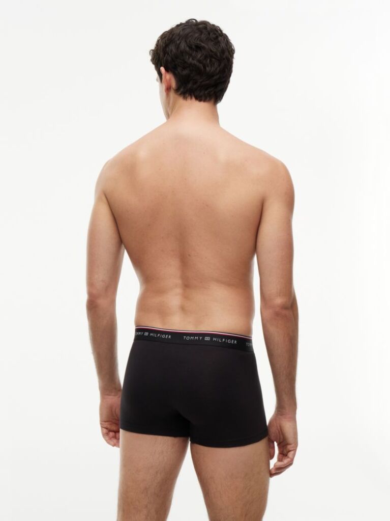 Negru 3-Pack Boxeri Cu Logo Pe Talie  Barbati