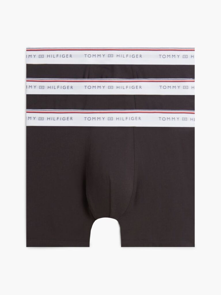 Negru 3-Pack Boxeri Cu Logo Pe Talie  Barbati
