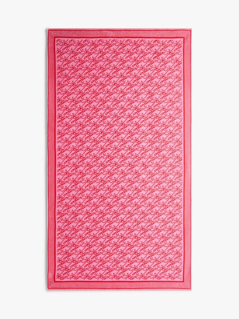 Roz Essential Prosop De Plaja Din Velur Vopsit Cu Logo  Unisex