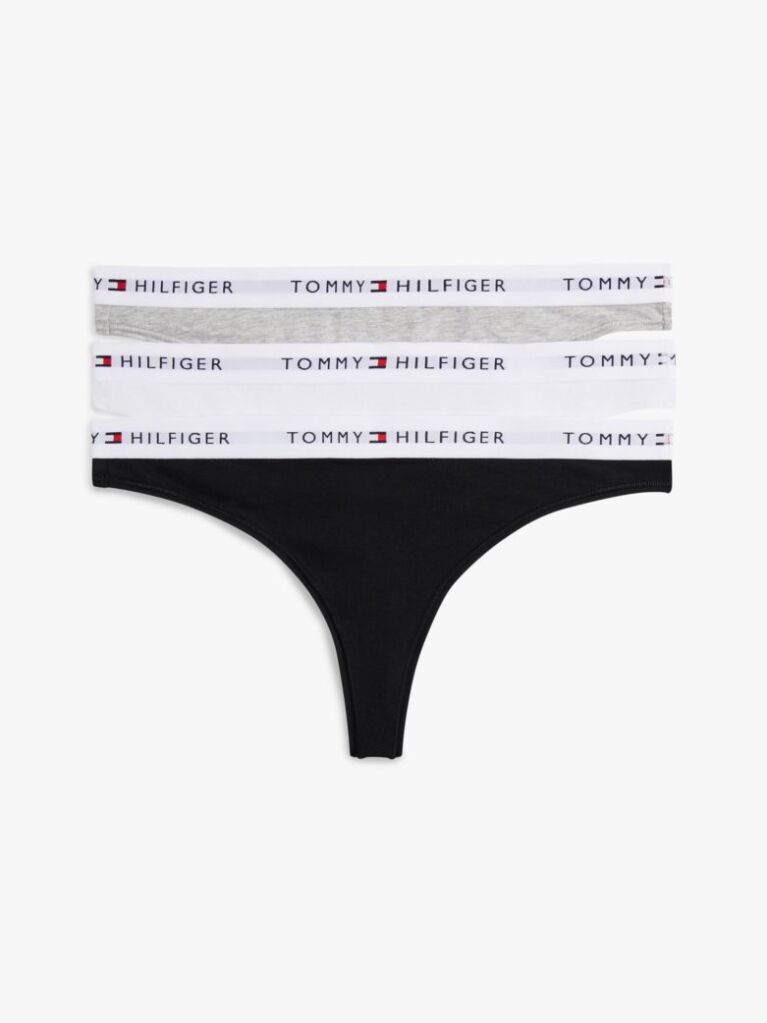 Multi Essential 3-Pack Repeat Logo Waistband Thongs  Women