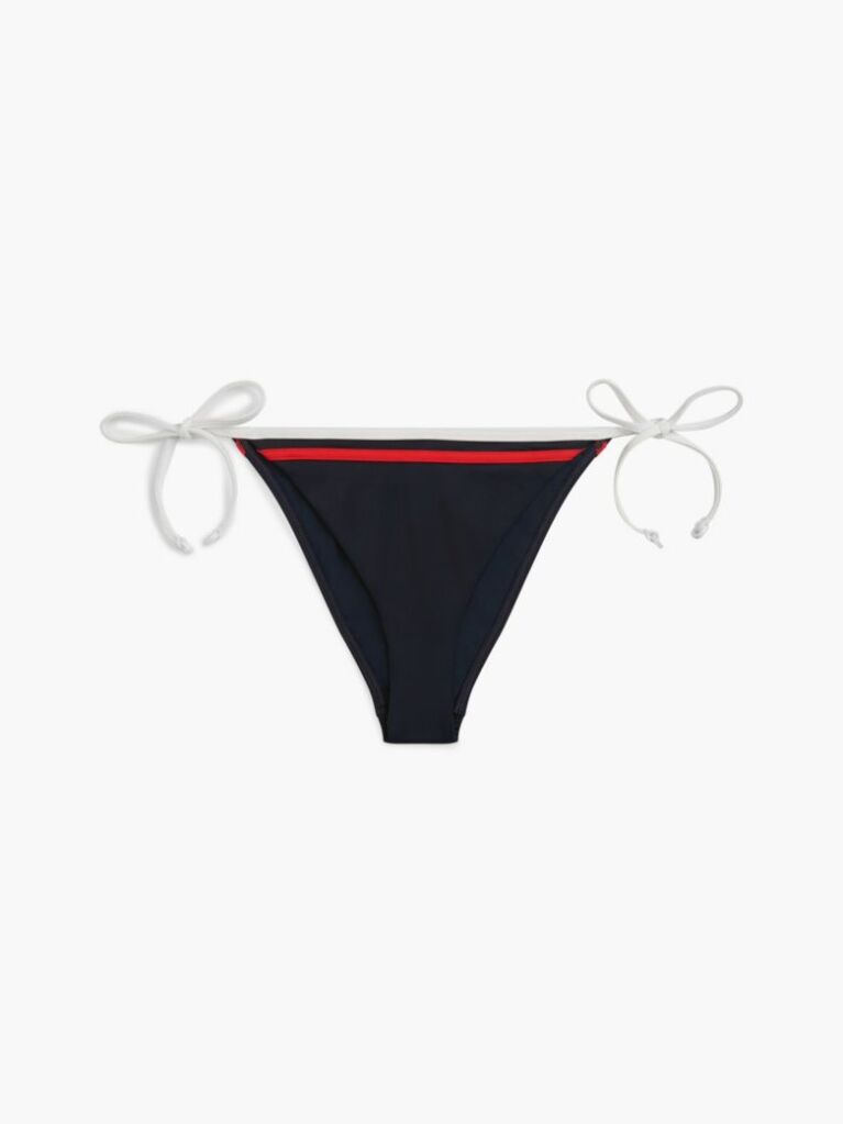 Blue Slip Clasic Cu Legaturi Laterale  Femei