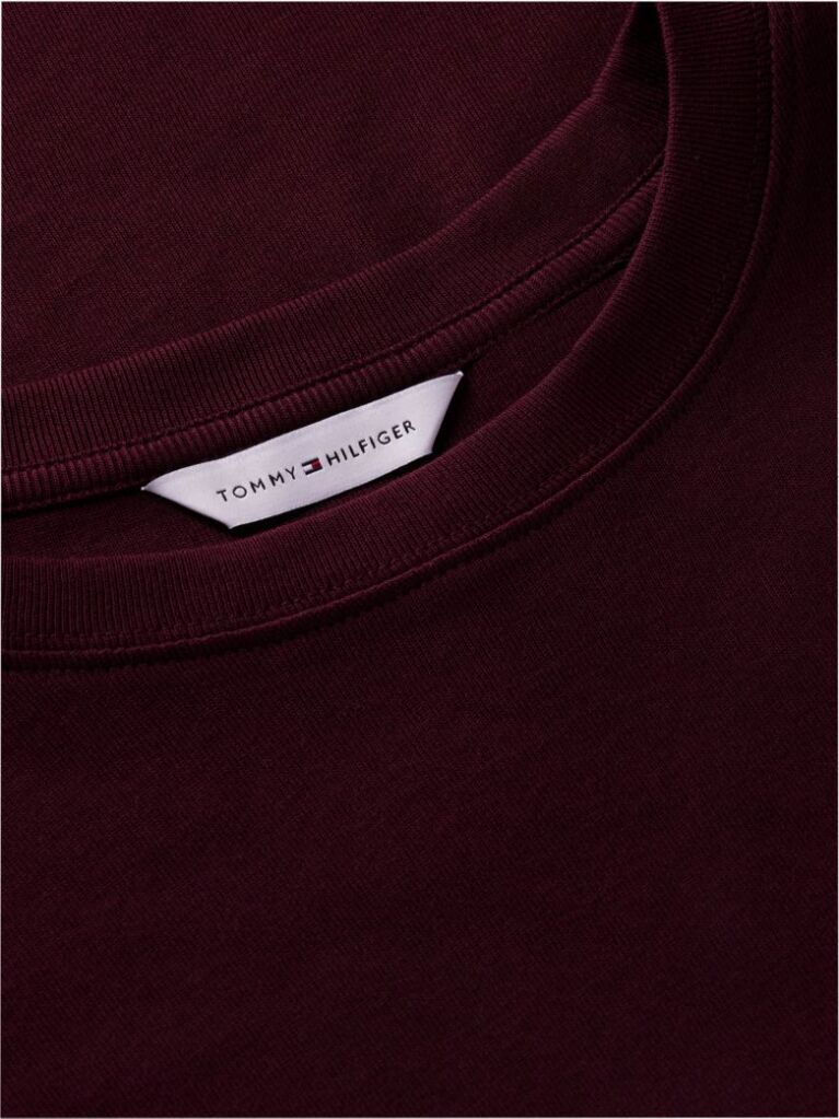 Rosu Tricou Cu Nervuri Slim Fit Cu Steag Brodat  Femei