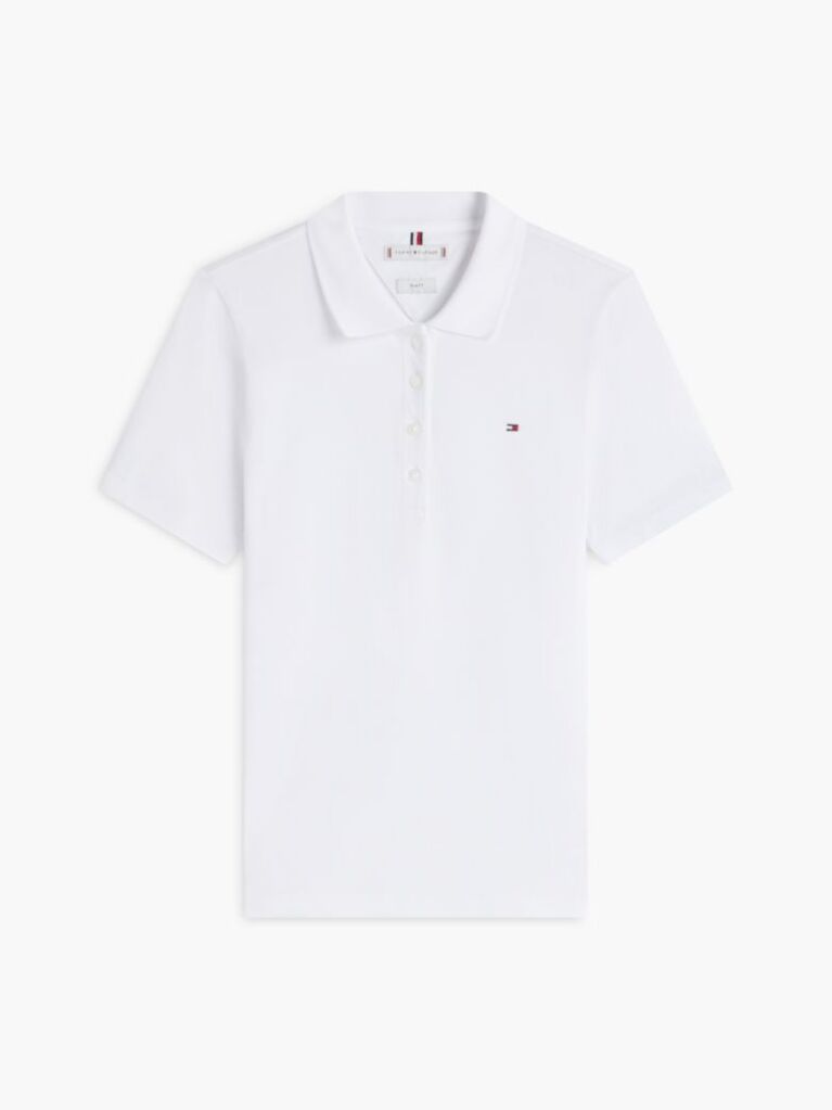 Alb Tricou Polo 1985 Slim  Femei