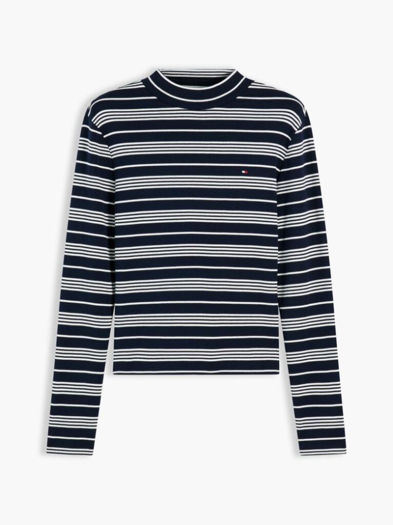 Multi Top Slim Cu Maneci Lungi Si Guler Inalt  Femei