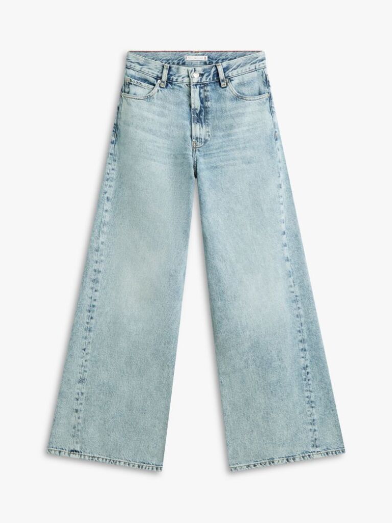 Blue Blugi Twist '70s Cu Talie Inalta Si Croiala Wide  Femei