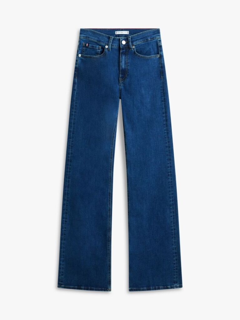 White Mid Rise Flared Leg Jeans  Women