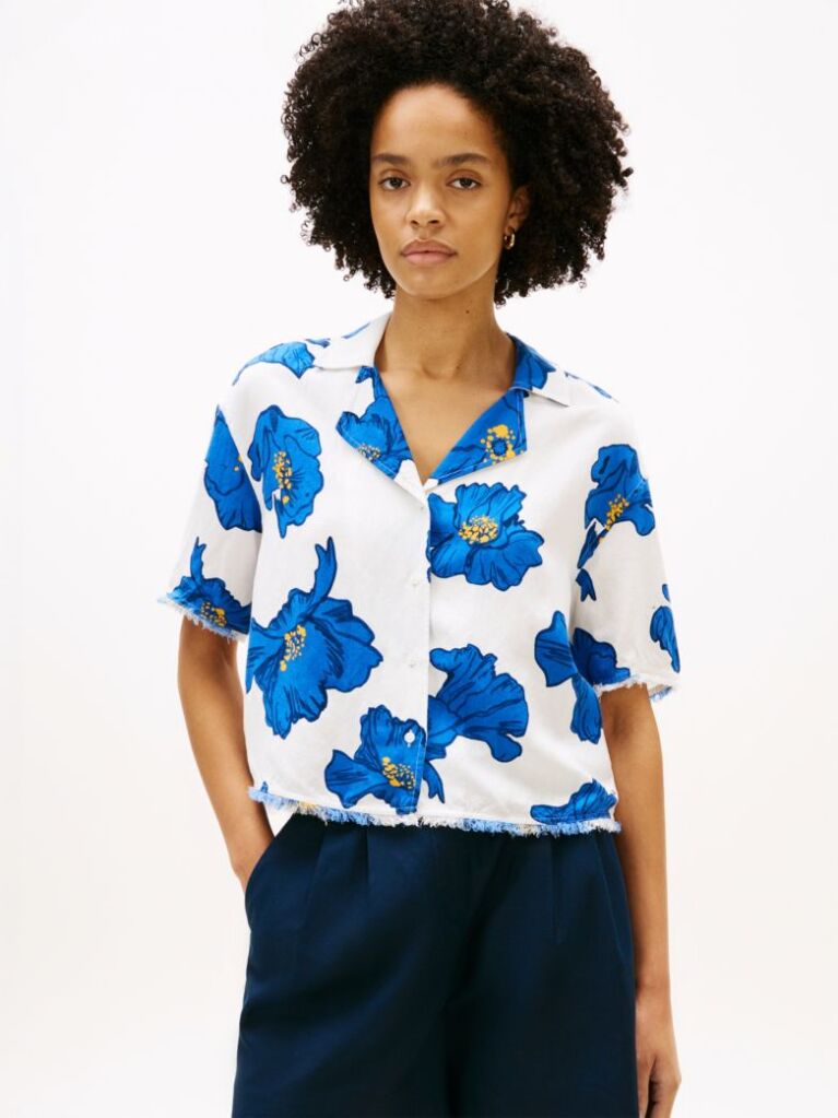Multi Camasa Din Amestec De In Cu Croiala Lejera  Femei
