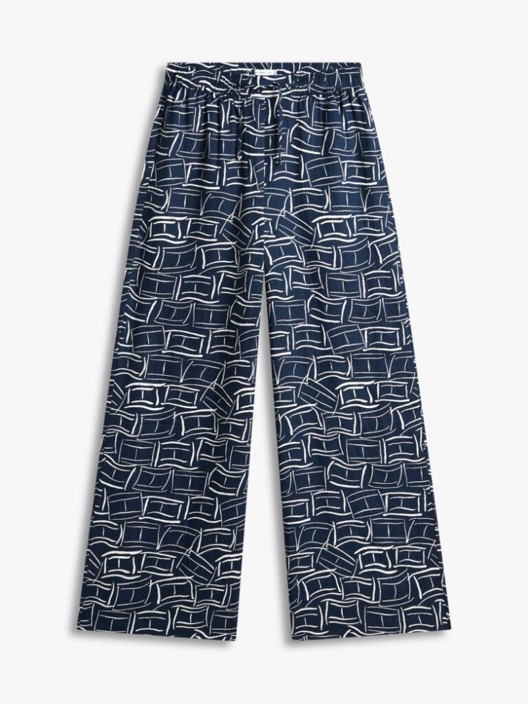 Multi Pantaloni Largi Si Relaxati Din In Pur  Femei
