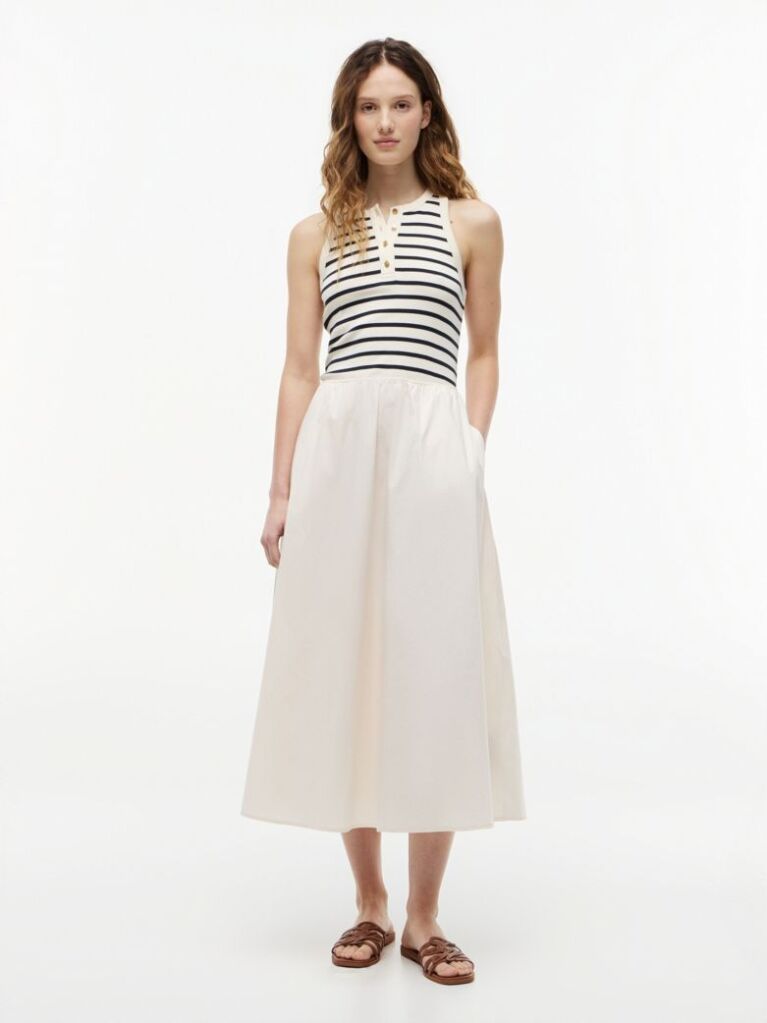 Multi Rochie Maxi Fara Maneci Cu Nasturi Aurii  Femei