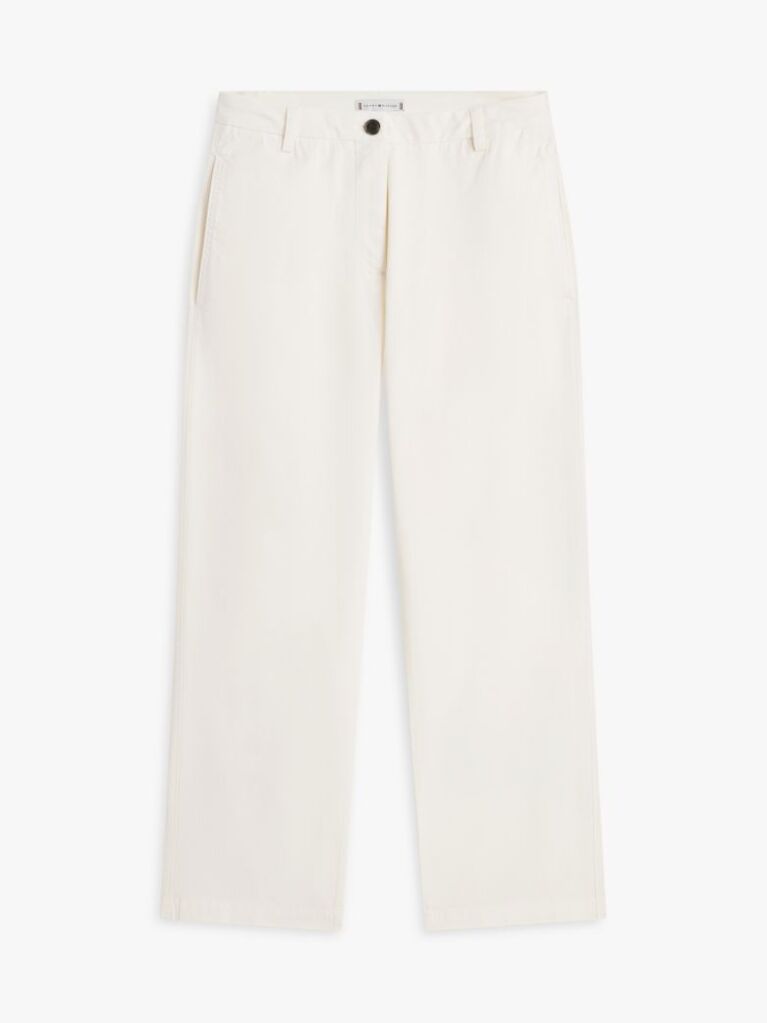 Bej Pantaloni Chino Slim Cu Croiala Dreapta  Femei