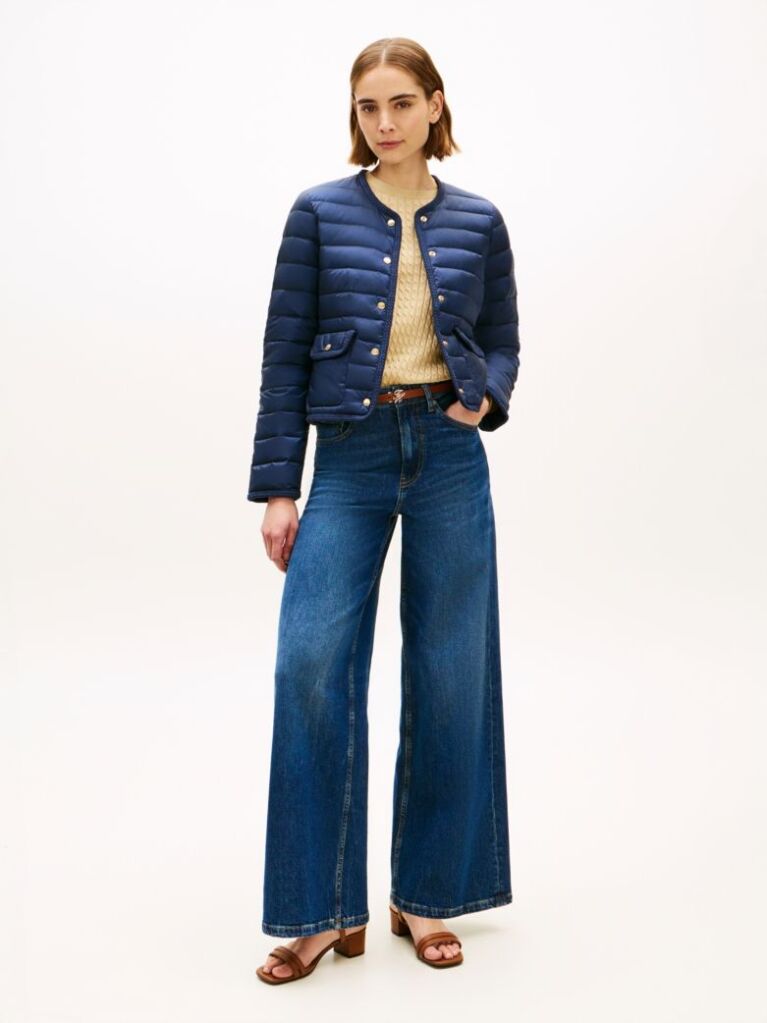 Blue Jacheta Subtire Hidrofuga Cu Croiala Slim  Femei