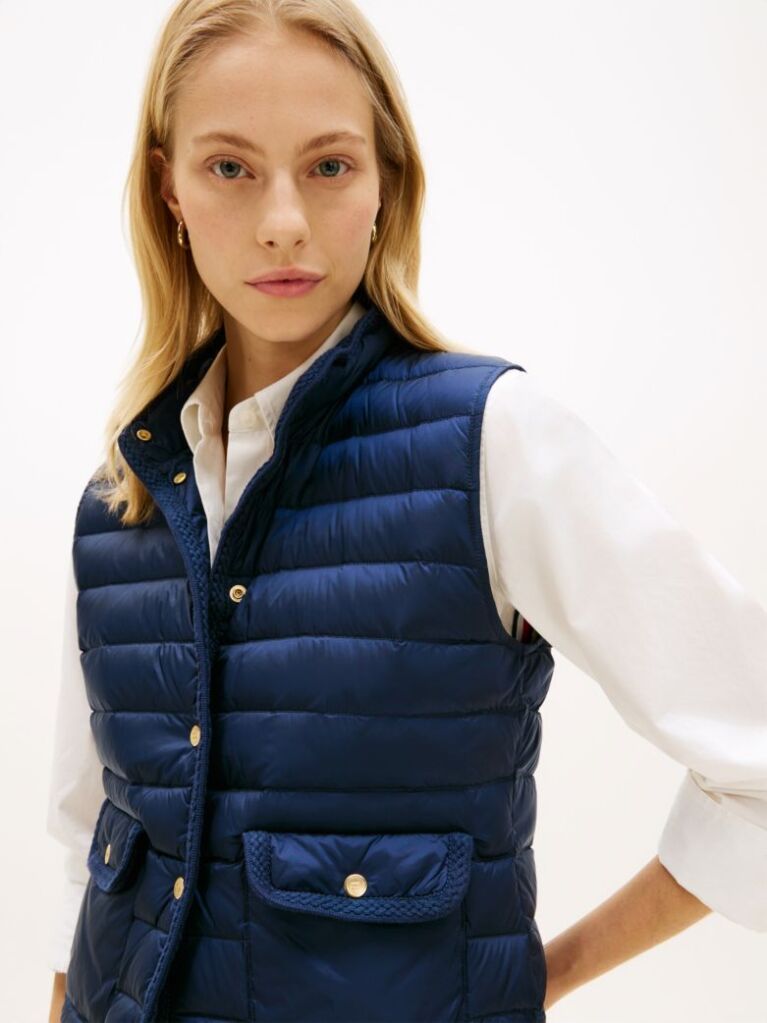 Blue Vesta Usoara Din Puf Cu Croiala Slim  Femei